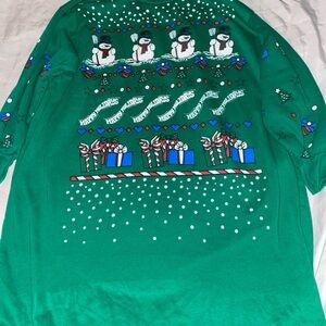 Vintage Starlit Night 80s 90s Christmas Long Sweatshirt Says Size 40 See Descrip